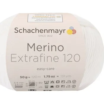 Příze Schachenmayr Merino Extrafine 120 00101 Pletací příze