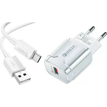 PORTA Nabíječka pro Realme 7i 18W Quick Charge 3.0 + nabíjecí kabel USB na USB-C, plně nahrazuje originál