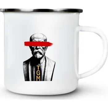 Pánské oblečení Osvícení, T. G. Masaryk - Plechový hrnek VELKÝ 400ml (500 ml po okraj) - 400 ml