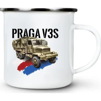 PRAGA V3S, V4 - Plechový hrnek VELKÝ 400ml (500 ml po okraj) - 400 ml