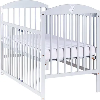 Dětská postýlka BAZÁREK Dětská postýlka Drewex Lišák se stahovací bočnicí světle šedá