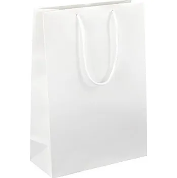 Dárková taška Dárková taška bílá lesklá 25x11x35 cm