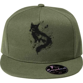 Kouzelná liška, černý potisk - Kšiltovka, čepice 5P RAP - nastavitelná