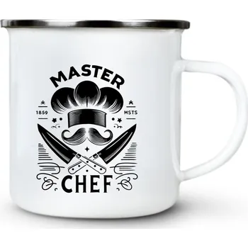 Pánské oblečení Master Chef,V2 - Plechový hrnek VELKÝ 400ml (500 ml po okraj) - 400 ml