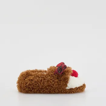 Chlapecká mikina Reserved - Chlupaté papuče se soby - hnědá - 482HG-88X - 482HG-88X-F38