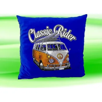 Dekorativní polštářek Polštářek VW Transporter T1 modrý (polštář 35x35 cm)
