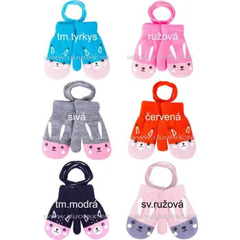 Rukavice YO Rukavice RED-0117GA Barva: červená, Velikost: 12cm