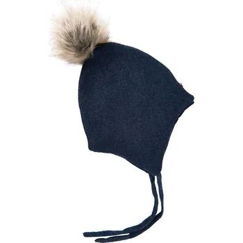 Kojenecká čepice Minymo - Čepice na zavazování - Black Iris Velikost: 56/62