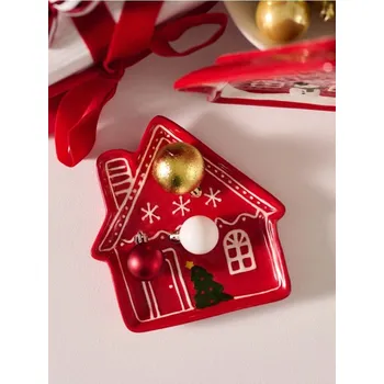 Talíř Sinsay - Talíř s vánočním motivem - červená - 637FQ-33X - 637FQ-33X-ONE