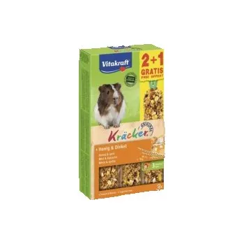 Krmivo pro hlodavce Doplňkové krmivo pro morčata Vitakraft Kracker med a špalda 2+1 zdarma