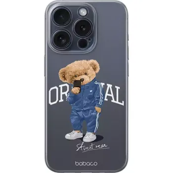 Pouzdro na mobilní telefon Pouzdro Back Case Babaco iPhone 15 Pro Original Teddy (transparent)