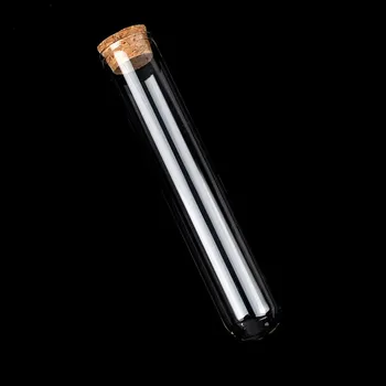 CMpepper Zkumavka skleněná s kulatým dnem a korkem 25 x 150 mm