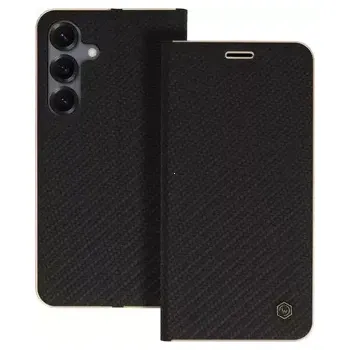 Pouzdro LUNA Book Samsung A366 Galaxy A36 5G, barva černá carbon