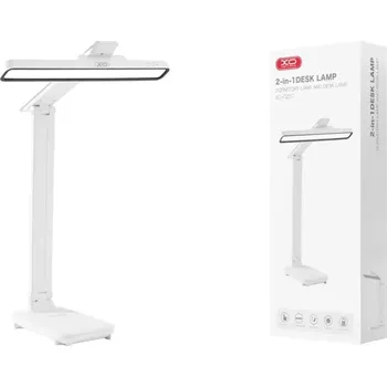 Lampička Stolní LED lampa XO-OZ07, 3 režimy osvětlení, dálkové ovládání, stojánek na telefon, skládací, barva bílá