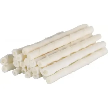 Krmivo pro psa Tenesco Tyčinka buvolí kroucená BÍLÁ 7-8mm 1ks