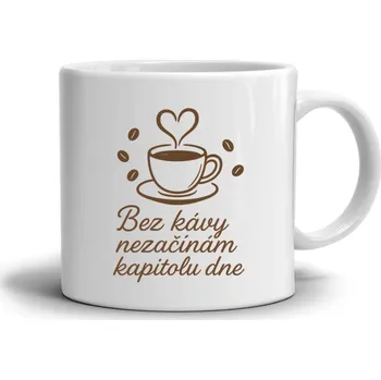 Bílý keramický hrnek 330ml s obrázkem - bez kávy