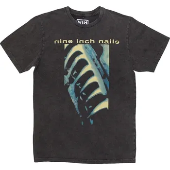 Nine Inch Nails Tričko PHM & Text Logo Unisex Charcoal Grey XL