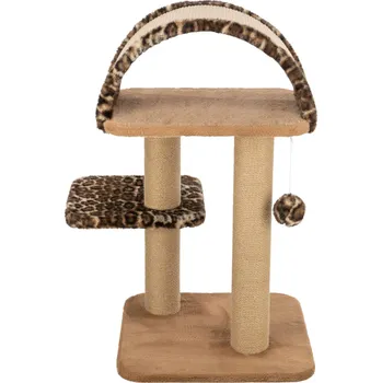 Škrabadlo LEO, 2 podesty, oblouk, míček, 85 cm, hnědá