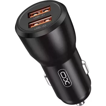 CL adaptér XO (CC55) 2x USB A, 30W, metal black