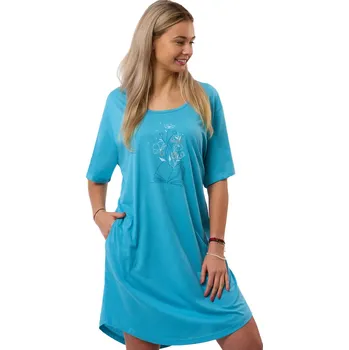Dámská noční košile Dámská noční košile - Nadměrná 1XL-4XL, bavlna 1C4175 modrá 3xl