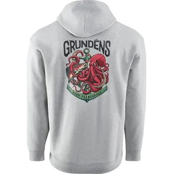 Rybářské oblečení Mikina Grundéns Displacement DWR Hoodie Octo-Trout Athletic Heather Velikost XXXL