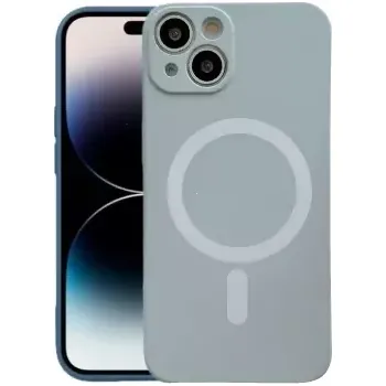 MagSilicone Case iPhone 14 Light Grey