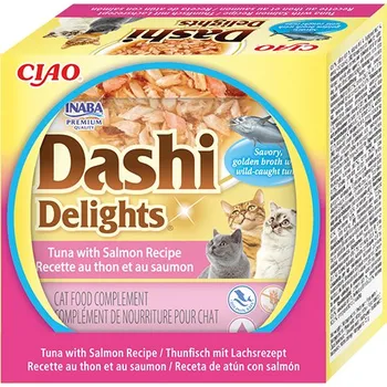 Krmivo pro kočku INABA FOODS Co., Ltd. Churu Cat Dashi Delights Tuna with Salmon 70g