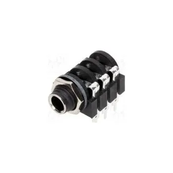 Elektrická zásuvka Zásuvka Jack 6,35mm zásuvka stereo s dvojitým vypínačem