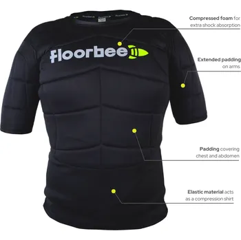 Florbalový dres FLOORBEE Delegate SS 2.0 Brankářská vesta XL, černá