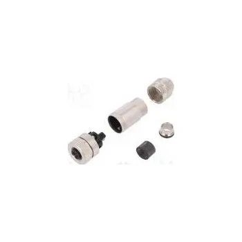 Elektrická zásuvka Zástrčka M12 PIN 5 zásuvka kód B-Profibus na kabel IP67 4A