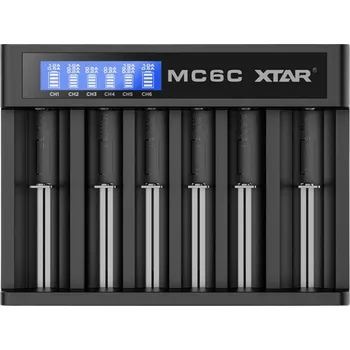 Nabíječka baterií Xtar MC6C-charger, USB to Type-C cable, DC cable