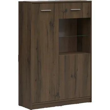 Knihovna NEPO PLUS vitrína REG1D1W/90, dub ušlechtilý