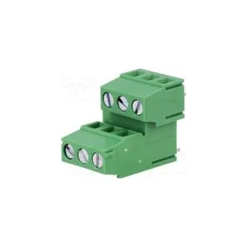 Elektrický konektor Svorkovnice do plošného spoje úhlové 90° 5,08mm póly 6 10A