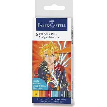 Zvýrazňovač Faber - Castell Popisovač Pitt Artist Pen Manga Shonen 2 6 ks