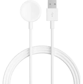 Příslušenství k chytrým hodinkám Indukční nabíječka Devia pro Apple Watch, USB A, 5W, barva bílá