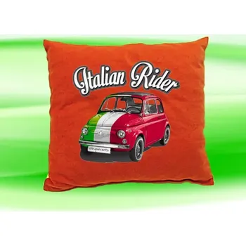 Dekorativní polštářek Polštářek FIAT 500 cihlový (polštář FIAT 35x35 cm)