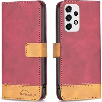 Pouzdro na mobilní telefon Pouzdro Book CaseMe Binfen UNIcolor Xiaomi Redmi 13C, barva červená