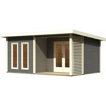 Zahradní stavba KARIBU HOLZTECHNIK dřevěný domek KARIBU RADEBURG 5 (33126) terragrau LG3952