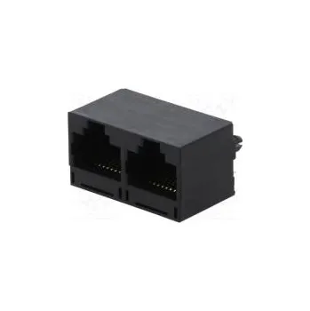 Elektrická zásuvka Zásuvka RJ45 PIN 8 Kat 5 Uspořádání výv 8p8c THT úhlový