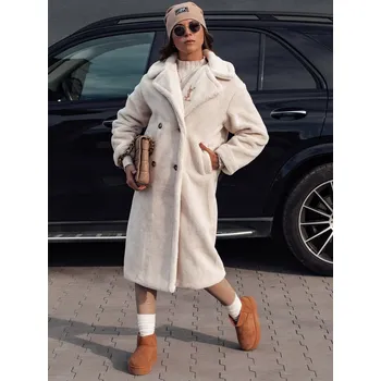 Dámská dlouhá zimní bunda LUXERII Dstreet TY4688 - výprodej Barva: Béžová, Velikost: L