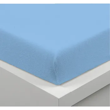 Prostěradlo Froté prostěradlo světle modré: 180x200cm