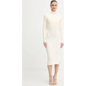 Dámské šaty Šaty a svetr Morgan RMORIA béžová 01X, vel. M