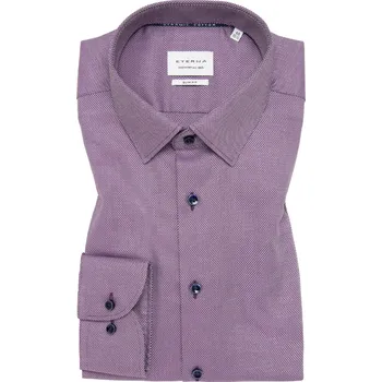 Pánská košile Košile Eterna Slim Fit Dynamic cotton fialová velikost: 41, délka rukávu: dlouhý rukáv
