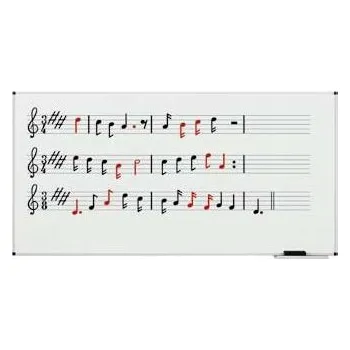 Sada magnetických not k bílé tabuli