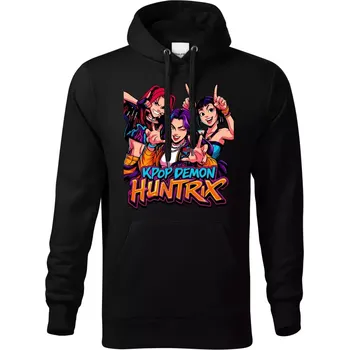 Pánská mikina Mikina KPOP DEMON HUNTRIX černá