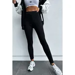 Žebrované legíny Agnes černé Velikost: UNI