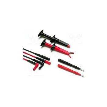 Měřicí kabel Sada měřicích šňůr Izol.mat.vod silikon černá a červená