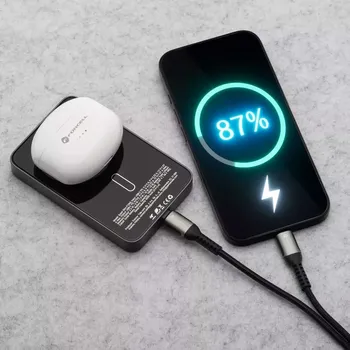 Powerbanka Powerbanka kompatibilní s MagSafe Forcell F-Energy SuperSlim QC4.0 PD 15W 10000 mAh, černá