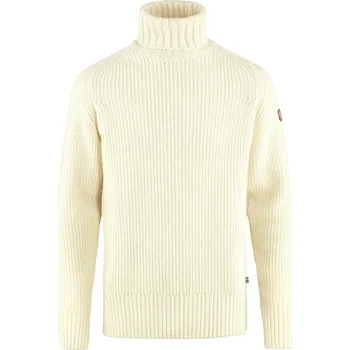 Pánská mikina svetr pánský FJÄLLRÄVEN Övik Roller Neck Sweater M Chalk White - XL