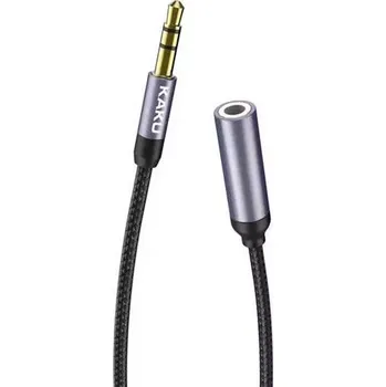 Audio kabel Kabel AUX KAKU (KSC-526) Jack 3,5mm (samec / samice) ,1m, černá